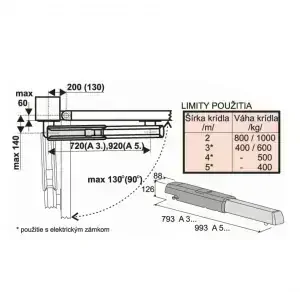 ATI 3000 KIT - 2x ATI 3000,1x ZF-1N,1X AF-43-S,1x DIR-10,1x AT04,pre 2-krídlovú bránu do 6m, 230V 
