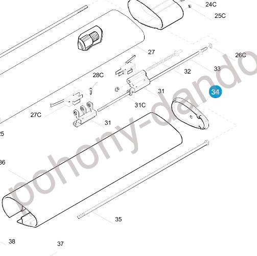 CAME 119RID180 -Bočný kryt pre ľavú stranu  KRONO 