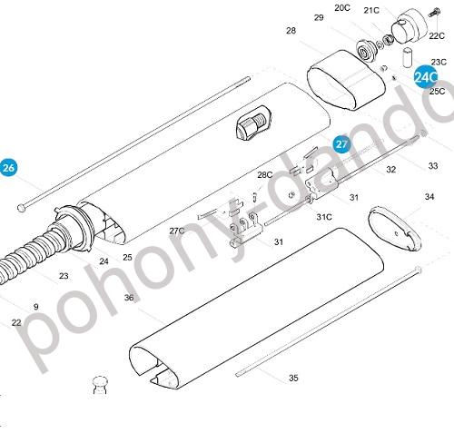 CAME 119RID212 - Kryt závitnice  KRONO 5
