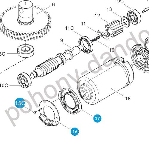 CAME 119RIA073 Horný kryt - FROG - J