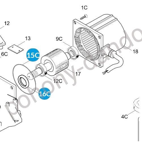 CAME 119RIA120 Olejové tesnenie motor FROG A