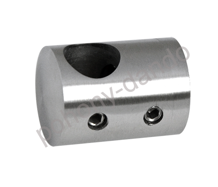 EB1-0214-R - ø 14 mm držiak tyče (koncový-pravý) plochý (30x22mm), brúsená nerez K320 /AISI304