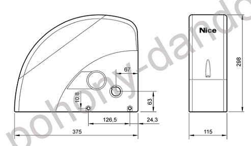 NICE PRSO02 výstupný hriadeľ pre SOON - KIT B