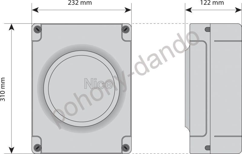 NICE MCA1R10 nová riadiaca jednotka SPMCA1R10 - nahrádza MCA1 - náhradná karta pre MC824H