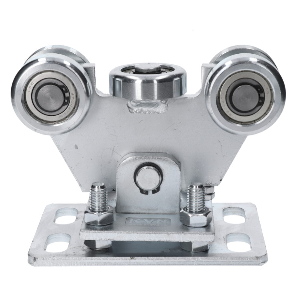 W Set70/Fe-F samonosný systém 70x70x4mm posuvnej brány do 200kg/4,5m otvor, čierný profil,
