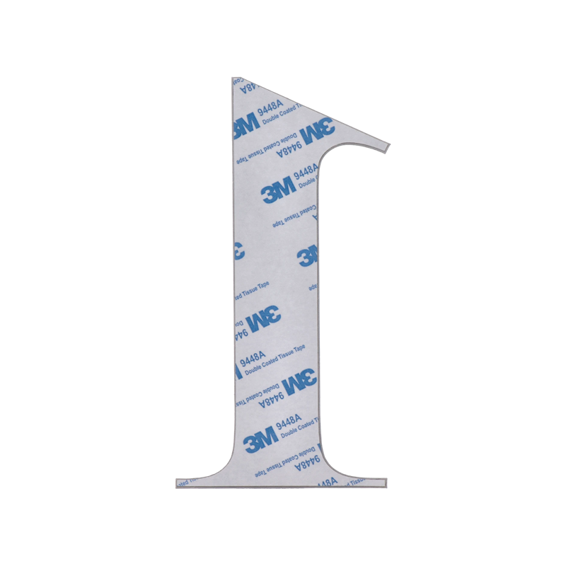 EB1-CD3M156 Domové číslo 3, (156x1.5mm), s 3M páskou, brúsená nerez K320 / AISI 304