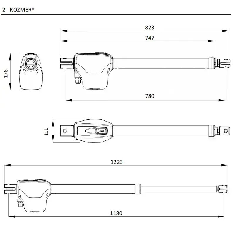 KIT MONOS4 KIT FULL ,2 x MONOS4,1 x B70/2DC/BOX,1 x H93/RX20/I,2 x E80/TX52R/2,1 x R90/F4ES,1 x FIFTHY/24, Sada BRUSHLESS 24 V pohonov do 4m/krídlo