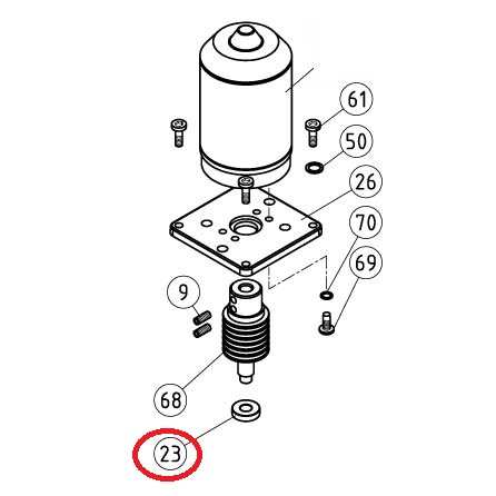 PPD1223.4540 puzdro osky motora RB600