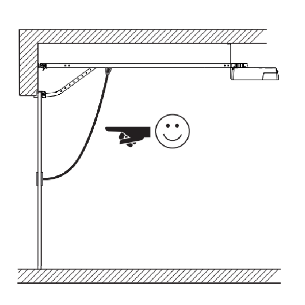 Nice KI1 mechanické odblokovanie pre sekcion. br. so zámkom a lankom bez bowdenu