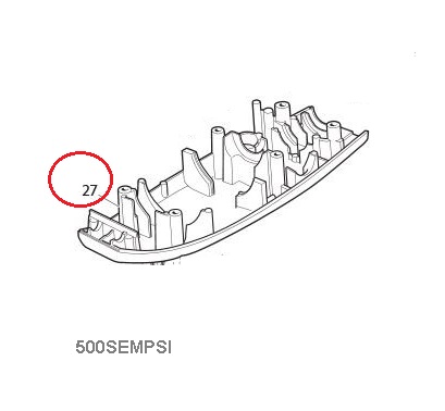 500SEMPSI Kryt motora a prevodovky, hliníkový, spodný