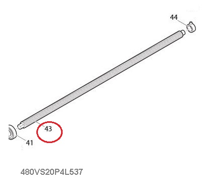 480VS20P4L537 Závitová tyč ø20mm