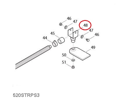 520STRPS3 Držiak bežca, kovový