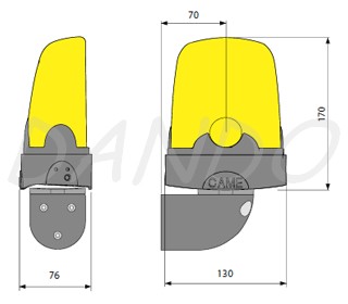 CAME KIARO-S držiak výstražného majáka série CAME KIARO, CAME KLED.