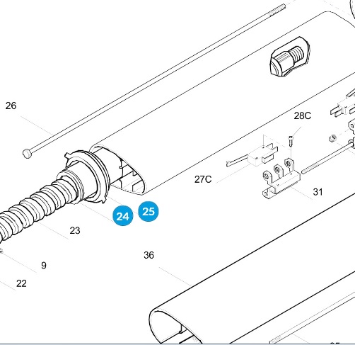 CAME 119RID174 - Vnútorná trubica - KRONO 3