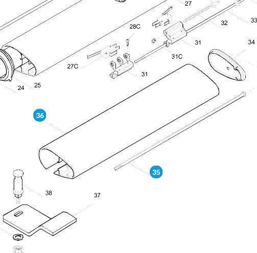 CAME 119RID178 - vrchný kryt KRONO 3