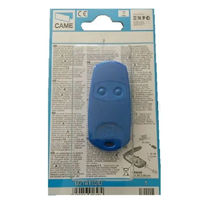 CAME AT02D - dvojkanálový vysielač, plávajúci kód s duálnou frekvenciou - 433,92 - 868 MHz - náhrada TOPD4REN