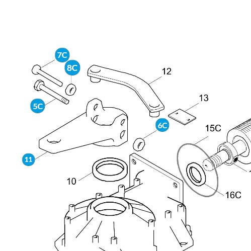 CAME 119RIA044 FROG A Prenosové rameno 