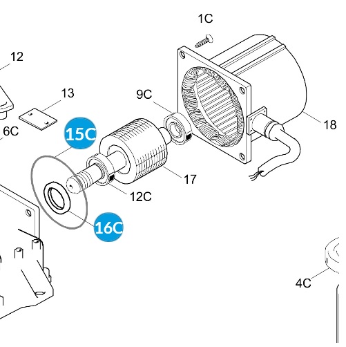 CAME 119RIA061 kompletný motor FROG - A