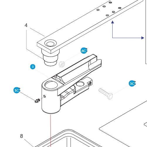 CAME 119RIA042 Uvoľňovacia páčka FROG CF / CFI