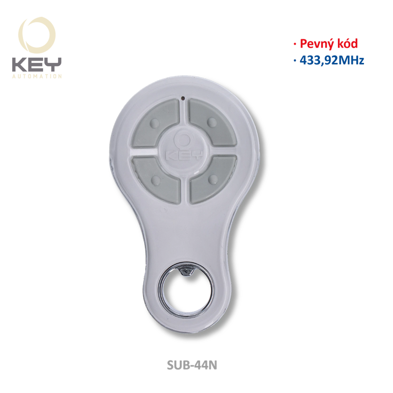 KEY SUB-44N 433,92 MHz 4-kanálový vysielač, samokódovací, pevný kód,