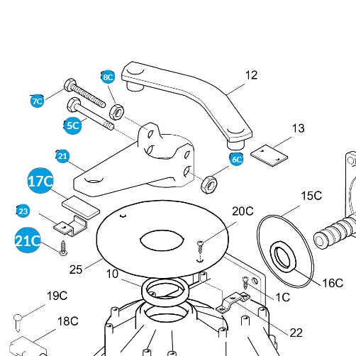 CAME 119RIA045 FROG A 24 Prenosové rameno