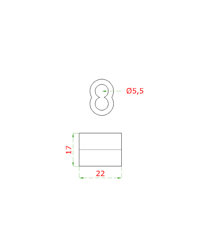 EAL-LS5 hliníková lisovacia spojka pre 5.0mm lanko