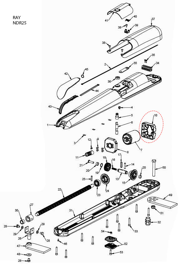 450BR20H20 bežec závitovej tyče - mosadzný totožné s 9 NDPS3-45