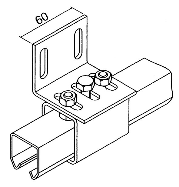 C329G  Držiak bočný pre profil C920G závesného systému KVN gate systems