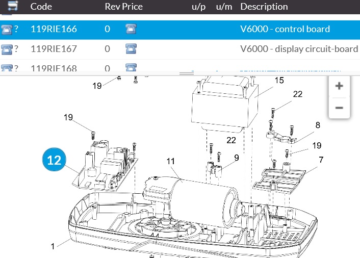 119RIE166 - elektronika pre V6000