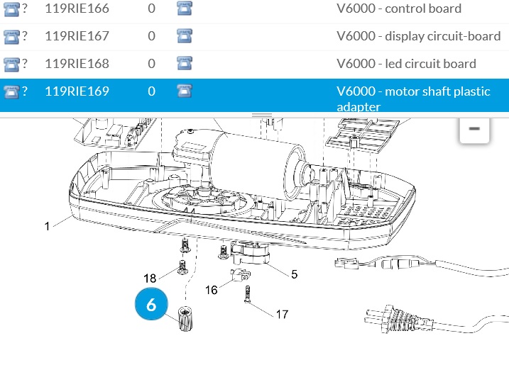 119RIE169 - Adaptér plastový pre V6000