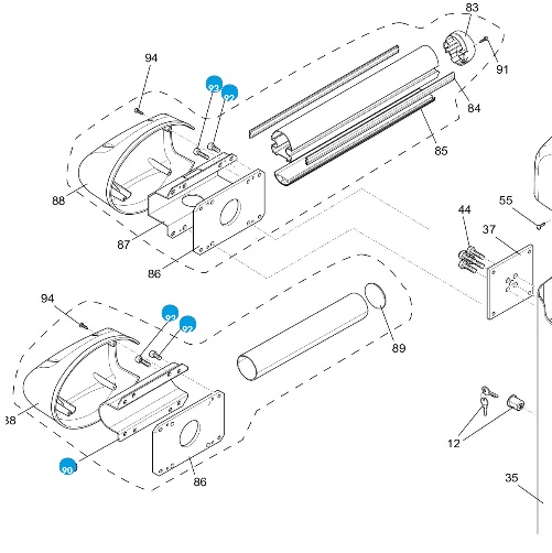 CAME 119RIG417 držiak ramena závory  Ø60 G3000
