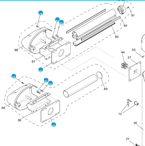 CAME 119RIG420 spodná časť držiaka ramena  pre GARD 3000