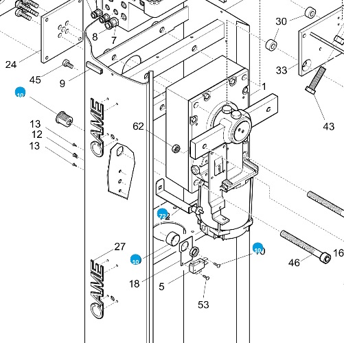 CAME 119RIG060 cylindrická vložka pre Grad