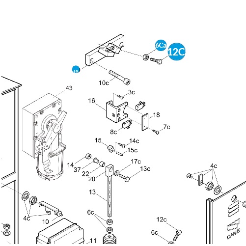 CAME 119RIG078 Horný obmedzovač pohybu pre G4000