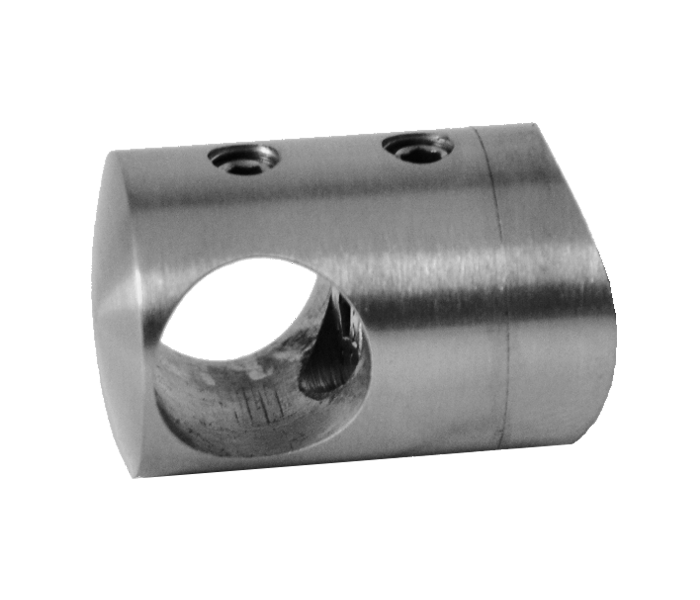 EB1-4214 - ø 14mm držiak tyče na trubku ø 42.4mm (30x22mm), brúsená nerez K320 /AISI304
