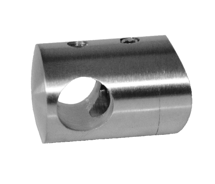 EB2-4212 - ø 12 mm držiak tyče na trubku ø 42.4mm (30x22mm), brúsená nerez K320 /AISI316