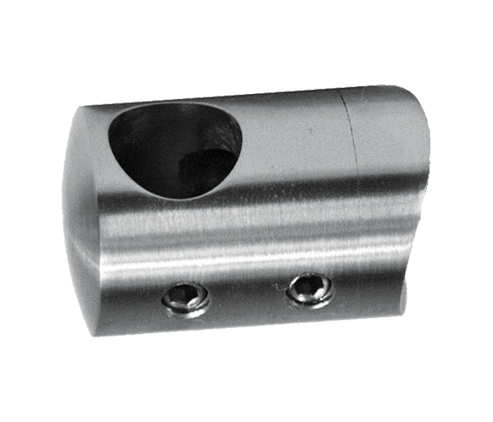 EB1-4214-R- ø 14 mm držiak tyče držiak tyče ø 14mm (koncový-pravý) na trubku ø 42.4mm (30x22mm), brúsená nerez K320 /AISI304