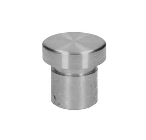 EB1-1200 ukončenie - zátka na trubku ø 12x1.5mm, plný materiál, brúsená nerez K320 /AISI304