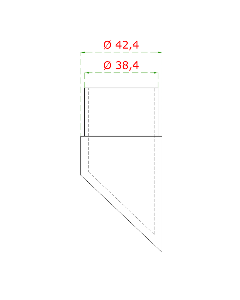 EB1-4645 ukončenie na trubku ø 42.4mm, brúsená nerez K320 /AISI304