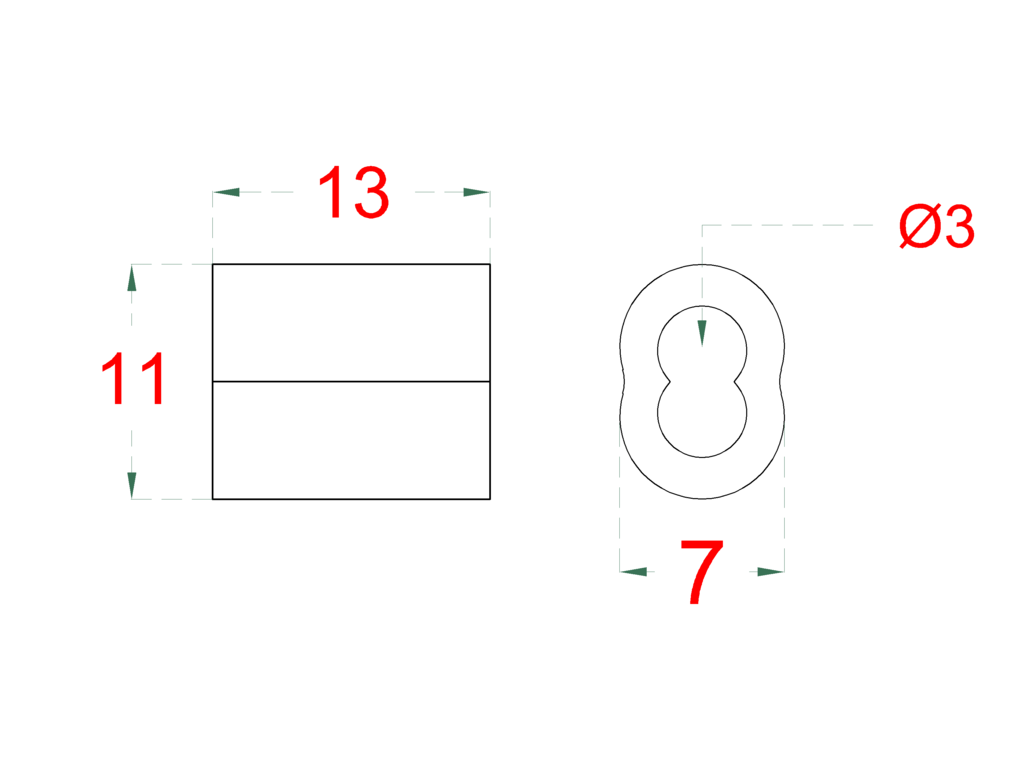 EAL-LS3  hliníková lisovacia spojka pre 3.0mm lanko