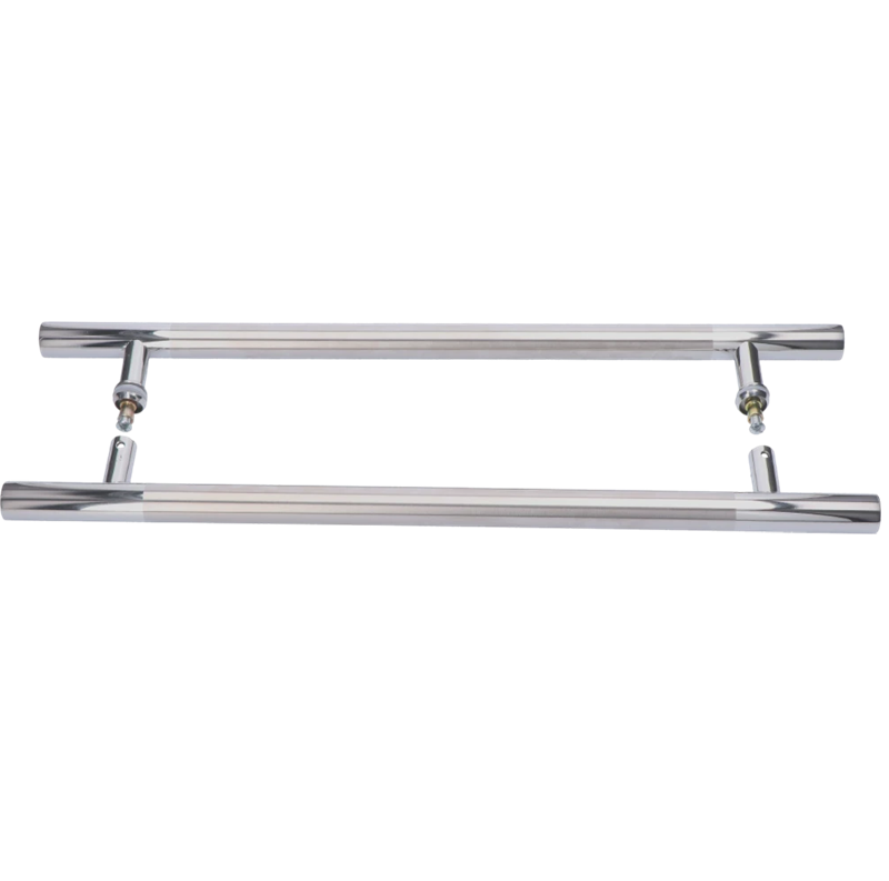 EB1-DM23 nerezové madlo na dvere (600mm / ø 25mm), na sklo 8-12mm, leštená / brúsená nerez K320 /AISI304