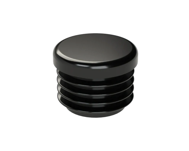 ZO27BLACK Vnútorná krytka guľatá ø 27 mm, plastová, čierna