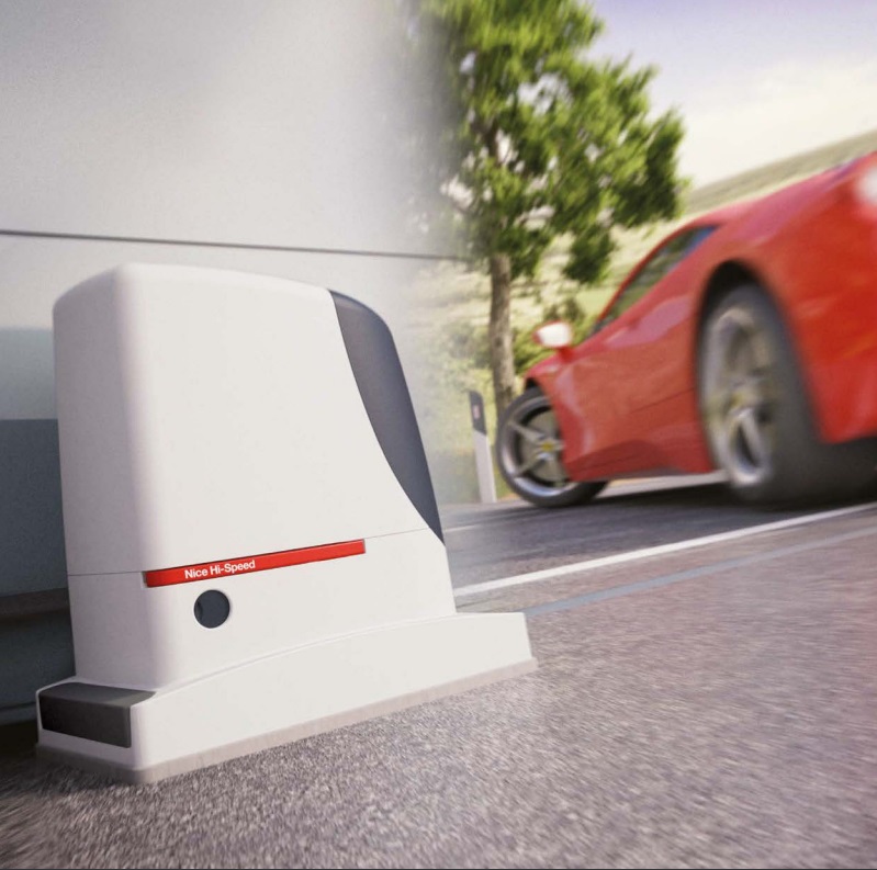 KIT-RUN1200 HI-SPEED Sada rýchleho pohon pre posuvnú bránu do 1200kg, 24V, v-32cm/ s, 700W, 1x OXIBD, 1x EPMB, 1x ON2E, 1x ELDC