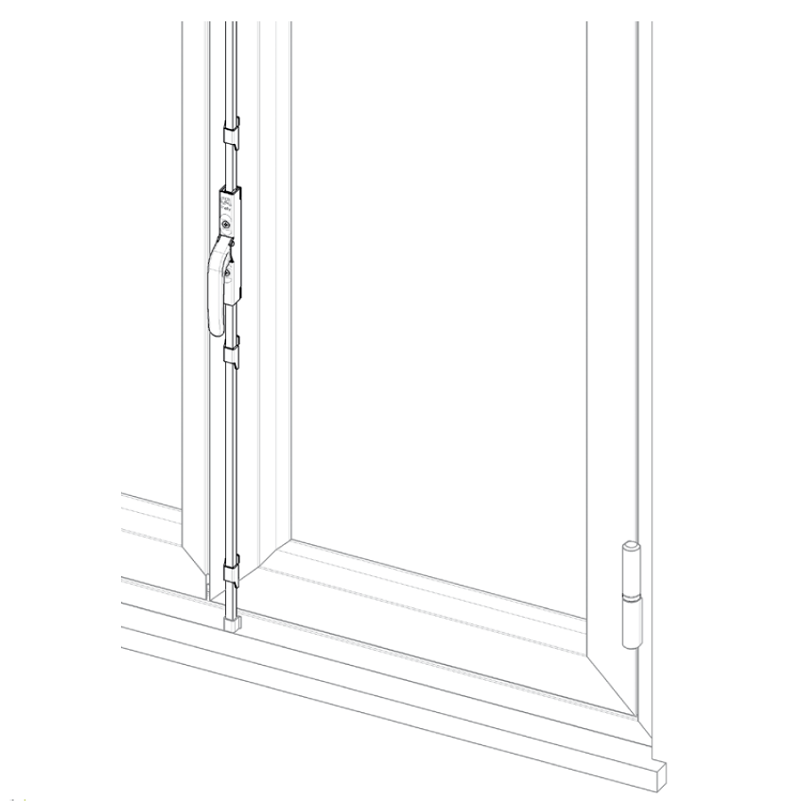 C391 uzatvárací pákový systém pozinkovaný L-265mm, pre riadiacu tyč 14x14mm