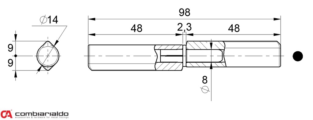 C255/100 pánt dvojdielny 100mm