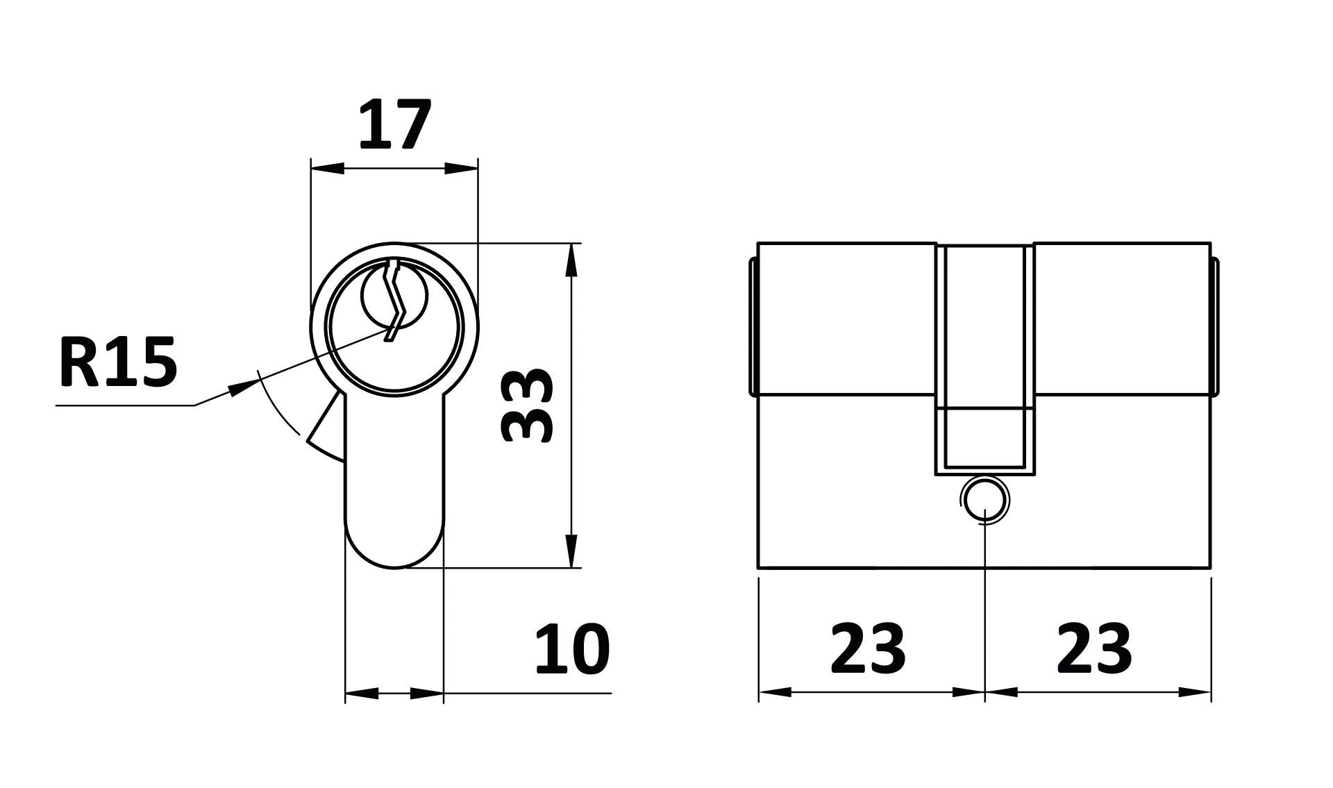 3012-54-STD Cylindrická vložka EURO 27/27 mm, niklová, 3 kľúče
