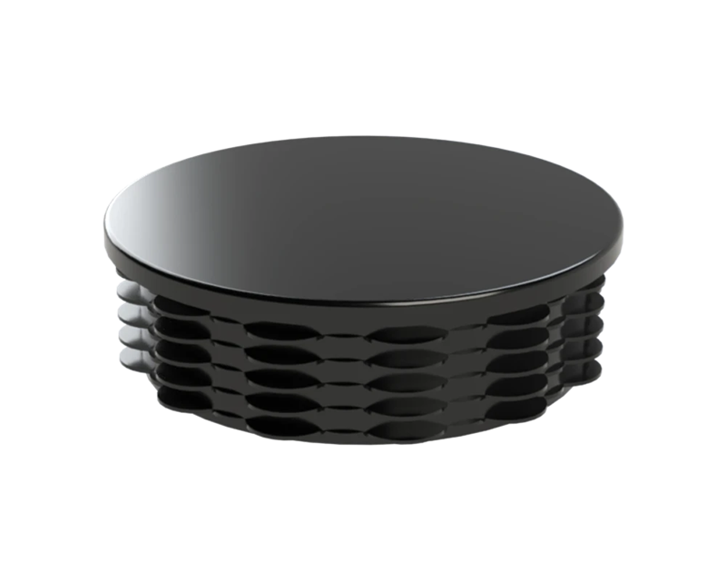 ZO70BLACK Vnútorná krytka guľatá ø 70 mm, plastová, čierna