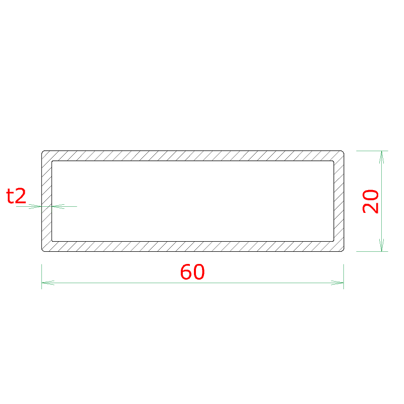 EB1JK6020 - 60x20x2mm - profil uzatvorený, brúsená nerez K320 /AISI304