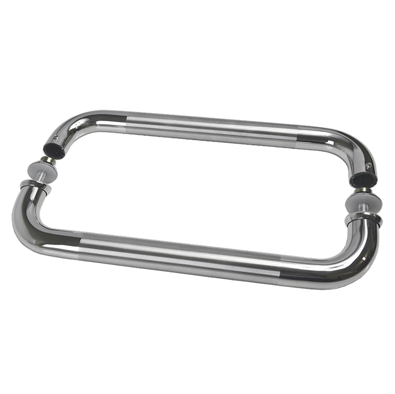 EB1-DM11 - madlo nerezové na dvere (325mm / ø 25mm), na sklo 8-12mm, leštená / brúsená nerez K320 /AISI304