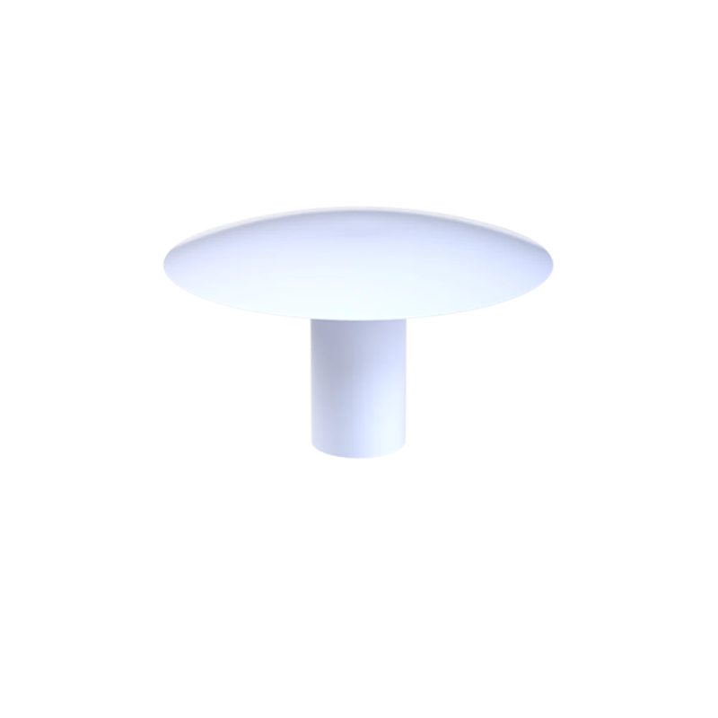 ZDO12x3WHITE Vnútorná krytka guľatá ø 12 mm, otvor ø 3 mm, biela, plast